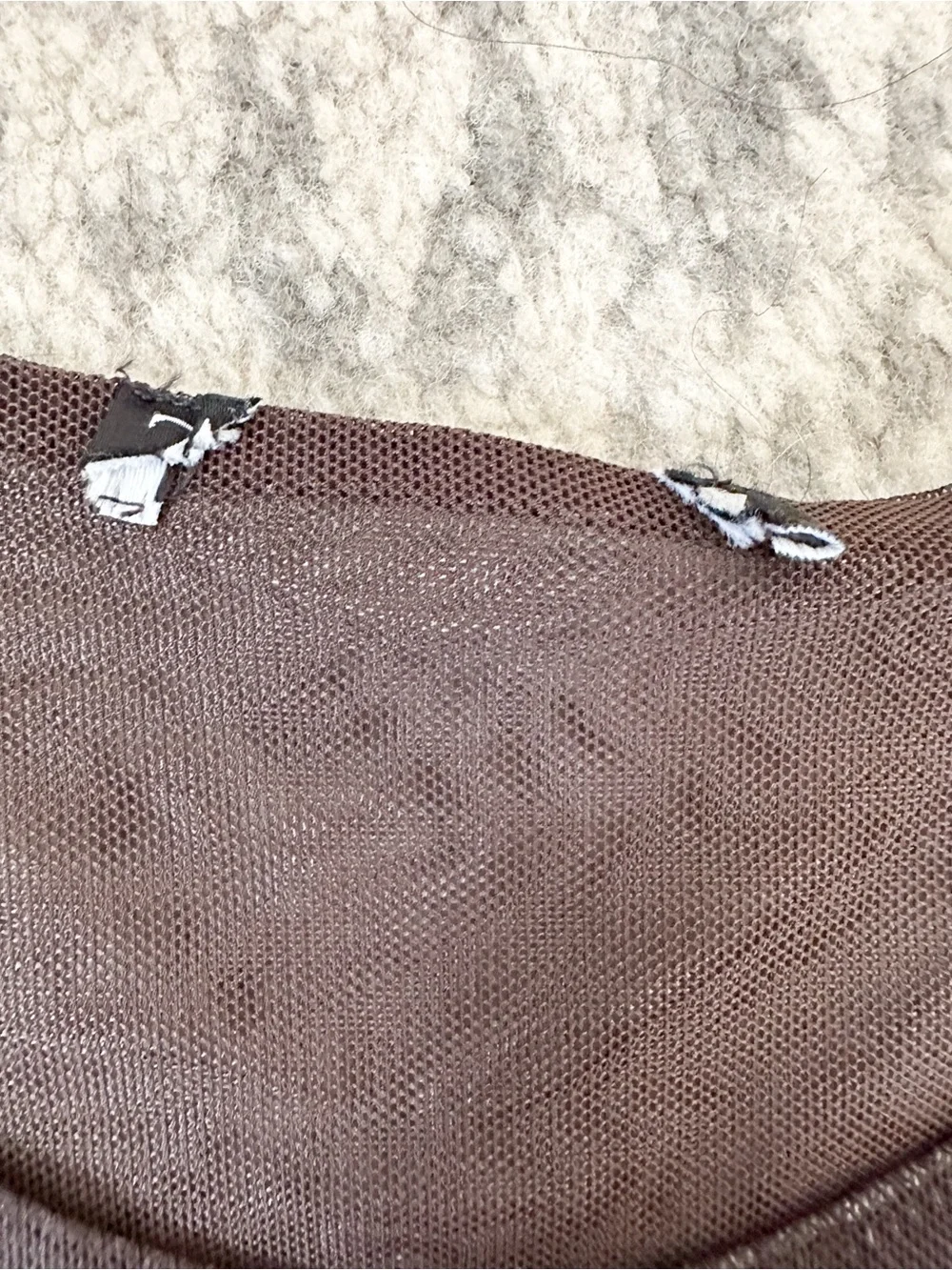 ⭐️3/$30⭐️ (bundle deal) ZARA Seashell Mesh Bodysuit XS - Picture 3 of 5